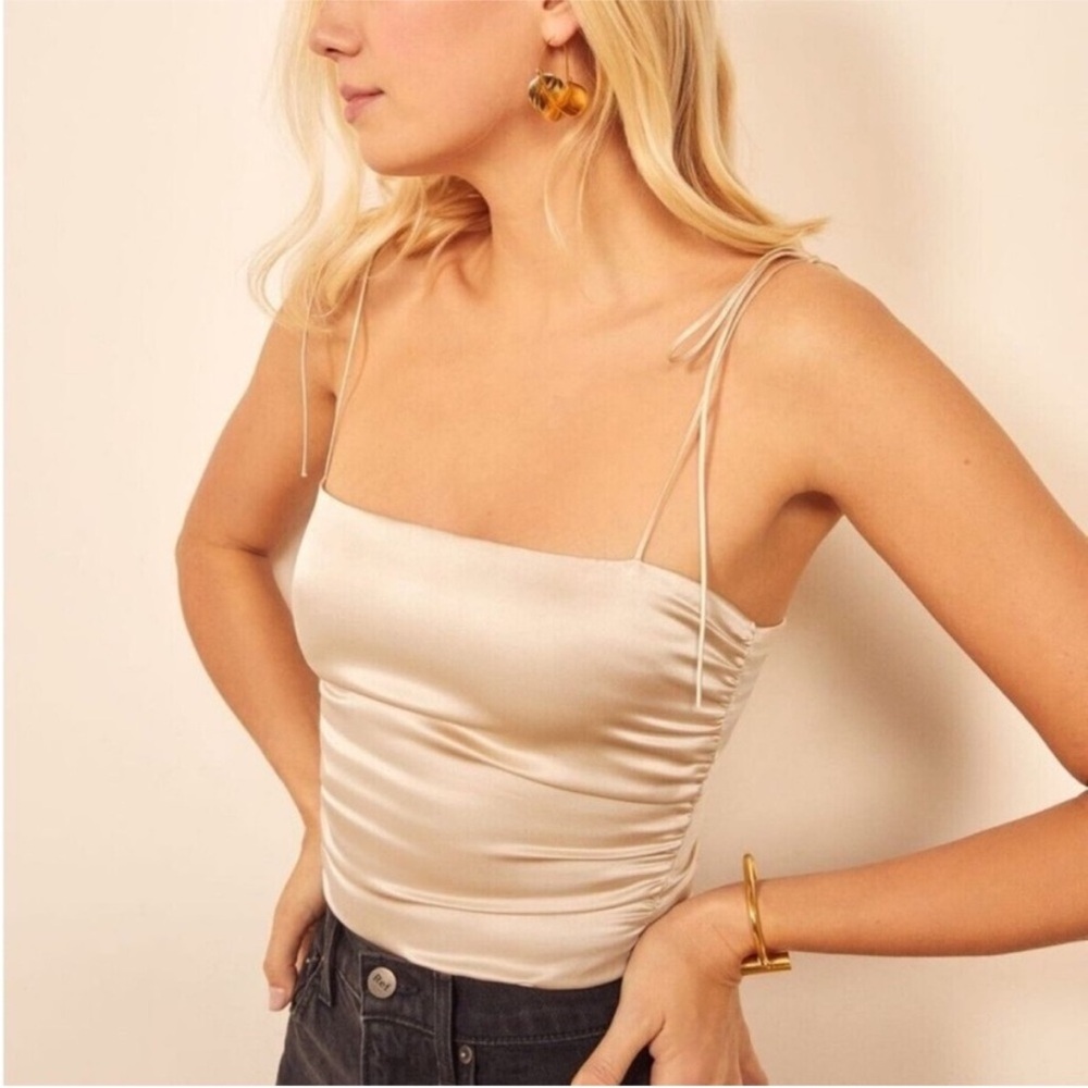 Reformation Lucrezia Silk Top
